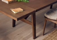 Barney Extending Kitchen Table in Dark Oak