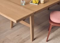 Barney Extending Kitchen Table in Light Oak