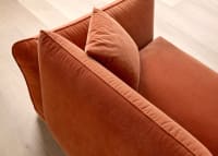 Blockbuster Modular Sofa in Broken Pot Orange Velvet