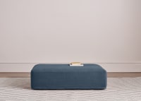 Bruges Footstool in Hosepipe Teal Linen