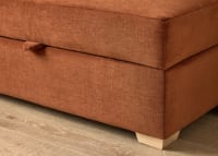 Bumper Footstool in School Satchel Brown Chenille