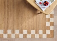 CHECKY EDGE JUTE RUG RED 1
