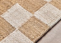 CHECKY EDGE JUTE RUG RED 10