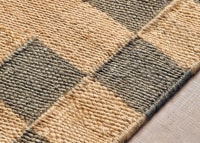 CHECKY EDGE JUTE RUG RED 13
