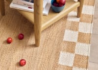 CHECKY EDGE JUTE RUG RED 4