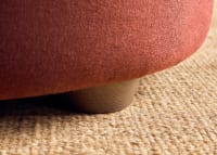 Curvella Footstool School Satchel Brown Linen