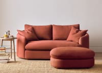 Curvella Sofa in School Satchel Brown Linen