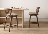 Drummer Kitchen Stool in Dark Oak