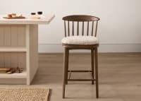 Drummer Kitchen Stool in Dark Oak
