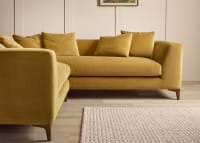 La Dolce Seater Corner Sofa in Treacle Tart Yellow Chenille