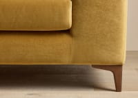 La Dolce Seater Corner Sofa in Treacle Tart Yellow Chenille