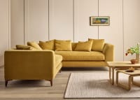 La Dolce Seater Corner Sofa in Treacle Tart Yellow Chenille
