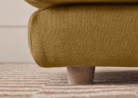 Little Softie Footstool in Treacle Tart Yellow Linen