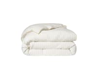 Widey Stripe Lazy Linen Duvet Cover - Double - Butterscotch