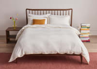 Widey Stripe Lazy Linen Duvet Cover - Double - Butterscotch