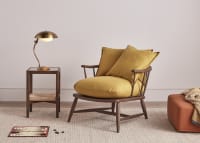 Nestins Accent Chair in Honey Pot Yellow Linen