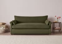 Queenie Sofa Bed in Waxed Jacket Green Linen