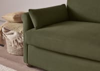 Queenie Sofa Bed in Waxed Jacket Green Linen