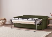 Queenie Sofa Bed in Waxed Jacket Green Linen
