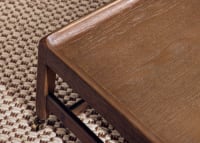 Slingshot Coffee Table in Pressed Olives Green Velvet