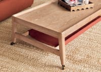 Slingshot Coffee Table in Quince Jam Red Linen