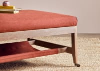 Slingshot Coffee Table in Quince Jam Red Linen