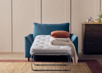 Slow Riser Love Seat in Shipping Forecast Blue Chenille