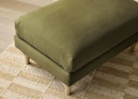 Smithy Footstool in Pressed Olives Green Twill