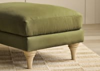 Smithy Footstool in Pressed Olives Green Twill