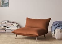 Soft Spot Accent Chair in Broken Pot Orange Linen