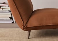 Soft Spot Accent Chair in Broken Pot Orange Linen