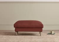 Squisharoo Footstool in Quince Jam Red Linen