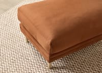 Squisharoo Footstool in Broken Pot Orange Twill