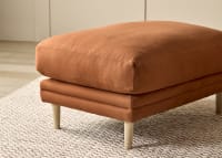 Squisharoo Footstool in Broken Pot Orange Twill