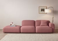 Squishblocks Modular Chaise Longue in Jam Sandwich Pink Linen