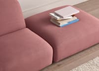 Squishblocks Modular Chaise Longue in Jam Sandwich Pink Linen