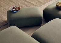 Squishblocks Chaise Cinema Sofa in Waxed Jacket Green Linen