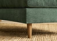 Squishmeister Footstool in Secret Garden Green Chenille