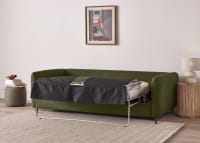 Squishmeister Sofa Bed in Waxed Jacket Green Linen
