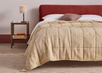 Marley Linen Quilt - 200cm x 230cm - Butterscotch Marle