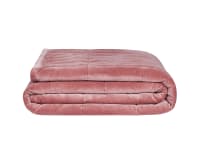 Dozer Velvet Quilt  - 200cm x 230cm - Raspberry Fool