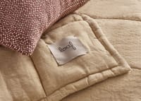 Marley Linen Quilt - 200cm x 230cm - Butterscotch Marle