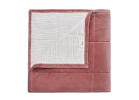 Dozer Velvet Quilt  - 200cm x 230cm - Raspberry Fool