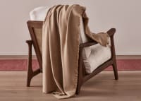 Nuzzler Merino Wool Blanket 170 x 180 cm in Taupe