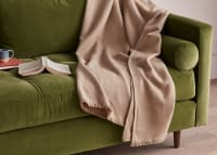 Nuzzler Merino Wool Blanket 170 x 180 cm in Taupe