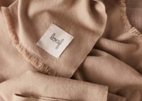 Nuzzler Merino Wool Blanket 170 x 180 cm in Taupe