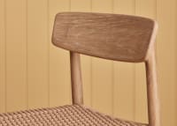Pair of Butter Kitchen Chairs in Whitewashed Oak