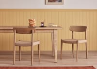 Pair of Butter Kitchen Chairs in Whitewashed Oak