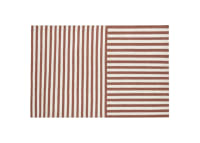 Double Stripey Wool Rug - 200cm x 300cm - Brown