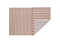 Double Stripey Wool Rug - 200cm x 300cm - Brown